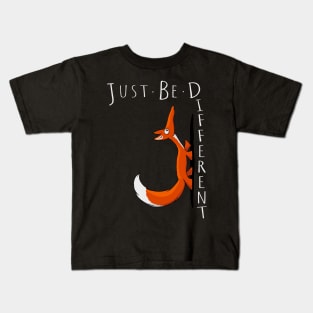 Just Be Different Casual Selfconfident Cute Fox Kids T-Shirt